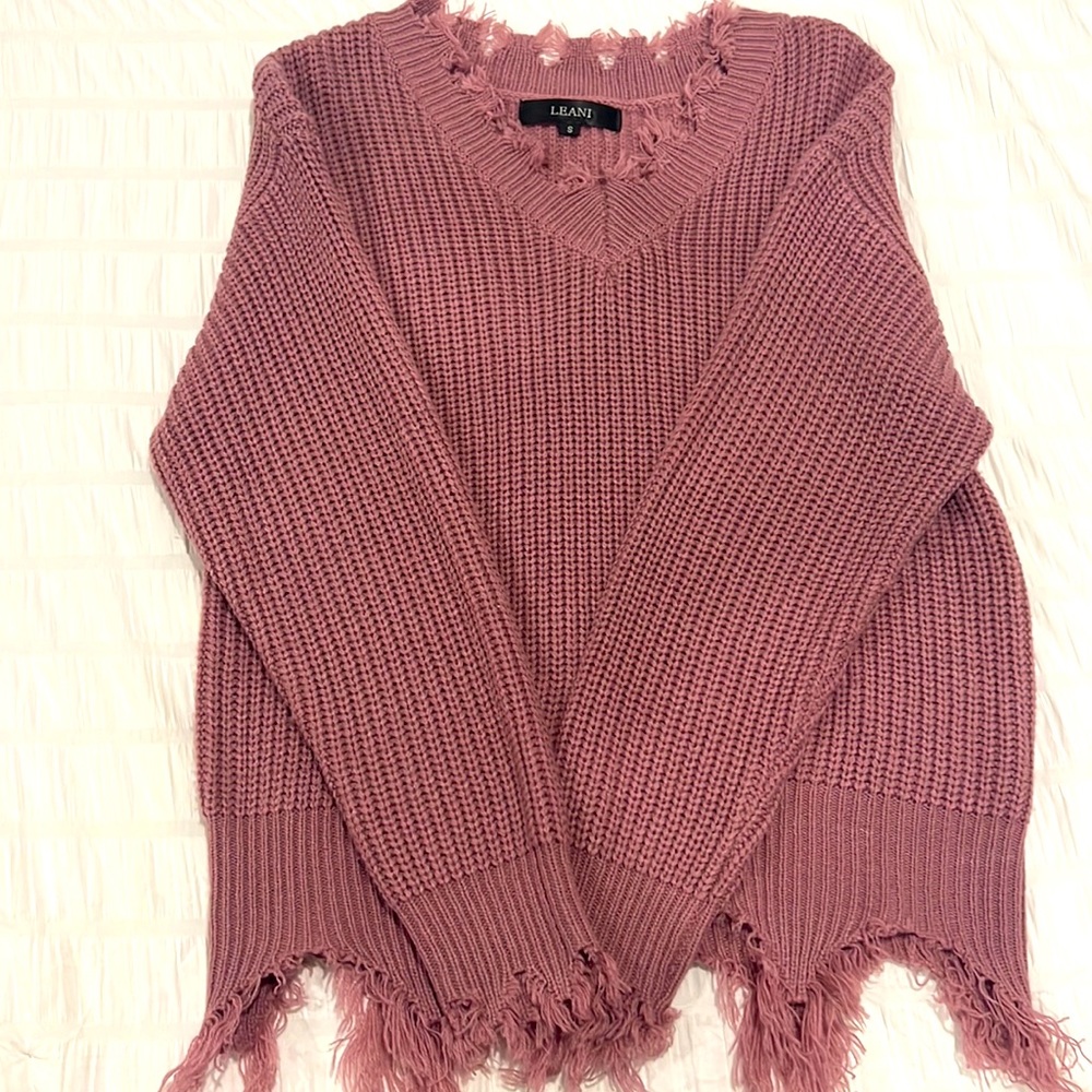 Purple knitted sweater